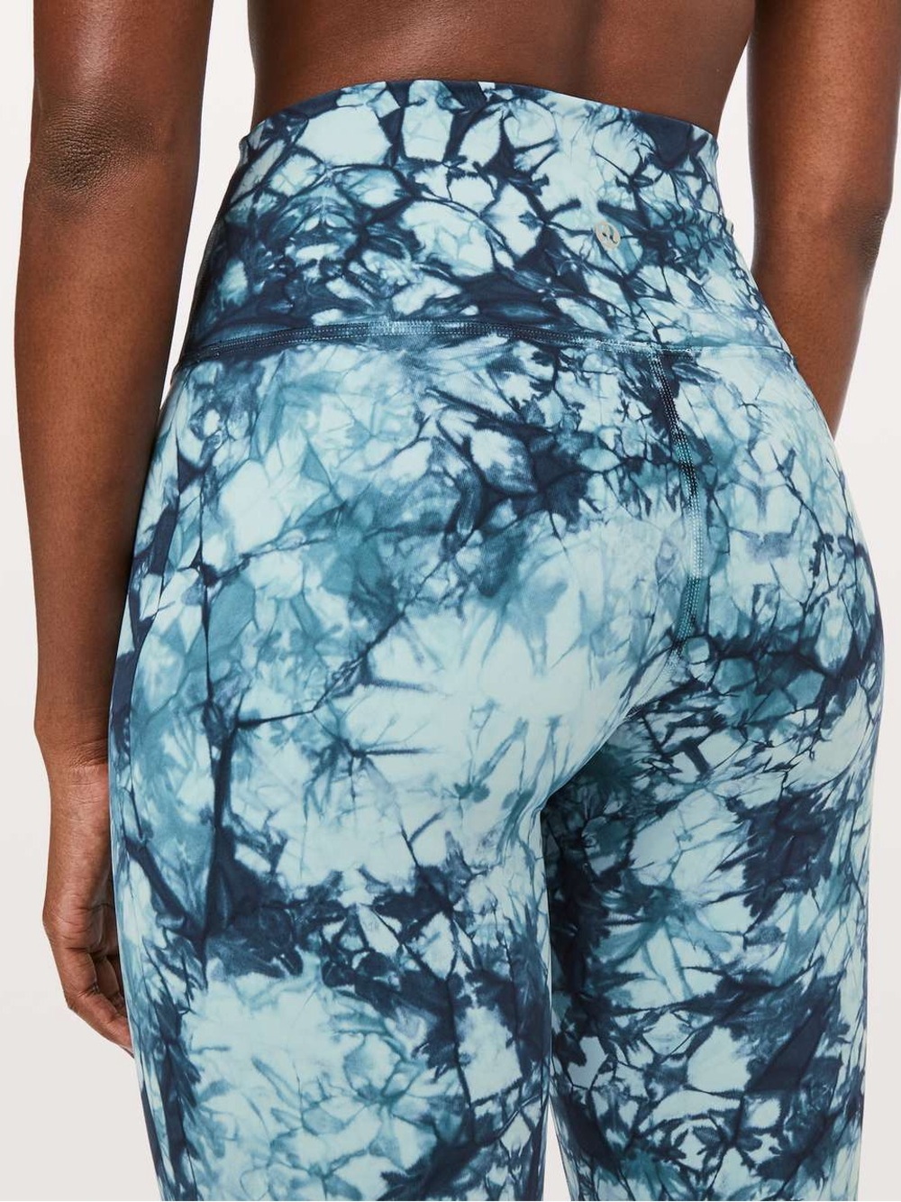 Lululemon Wunder Under High-Rise Leggings – Dual Shibori Blue Tie Dye – Size 4 - Picture 2 of 9